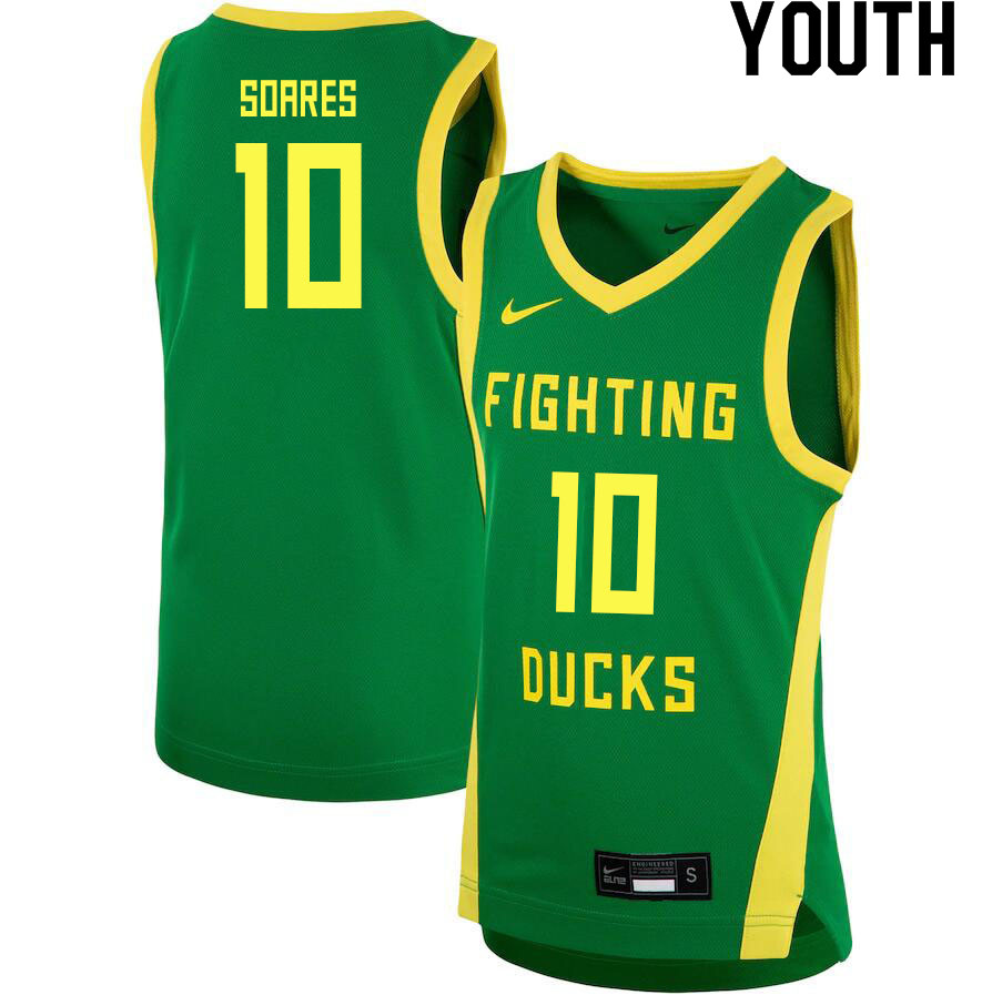 Youth # #11 Rivaldo Soares Oregon Ducks College Basketball Jerseys Sale-Green